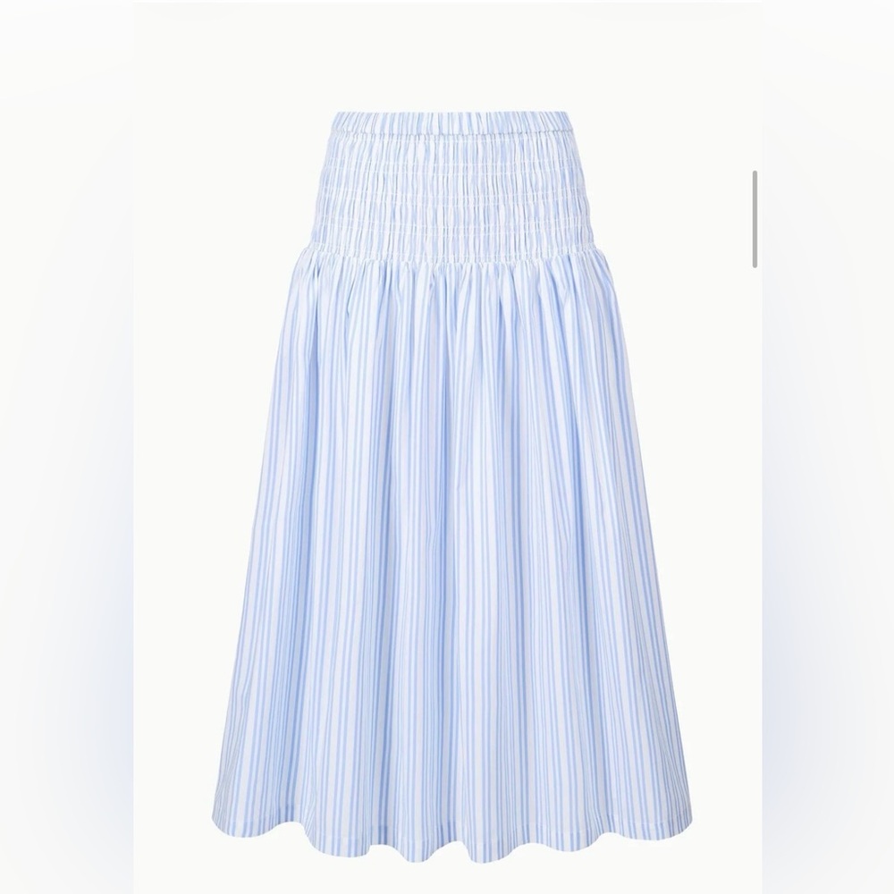 STAUD 	
SUNDAY SKIRT | MIST STRIPE